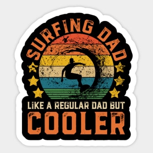 Surfing Dad Funny Vintage Father's Day Gift Sticker